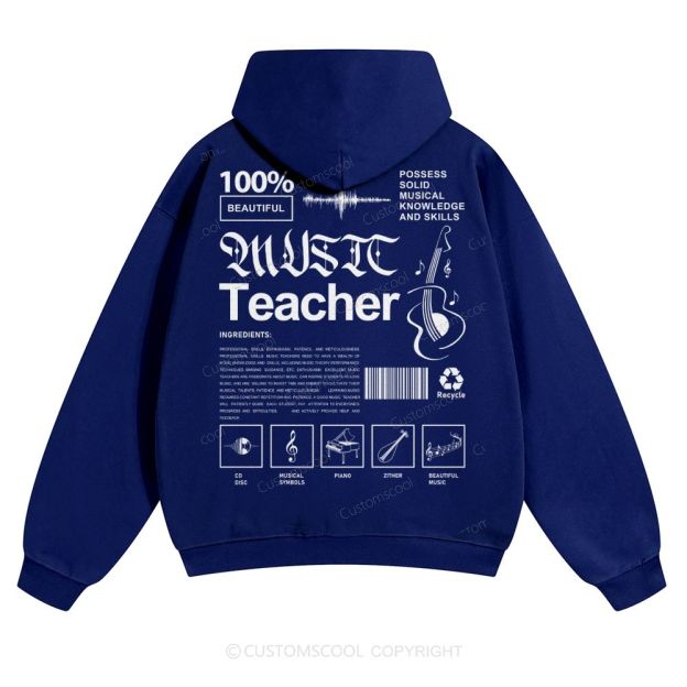 Music Teacher Solid Color Hoodie