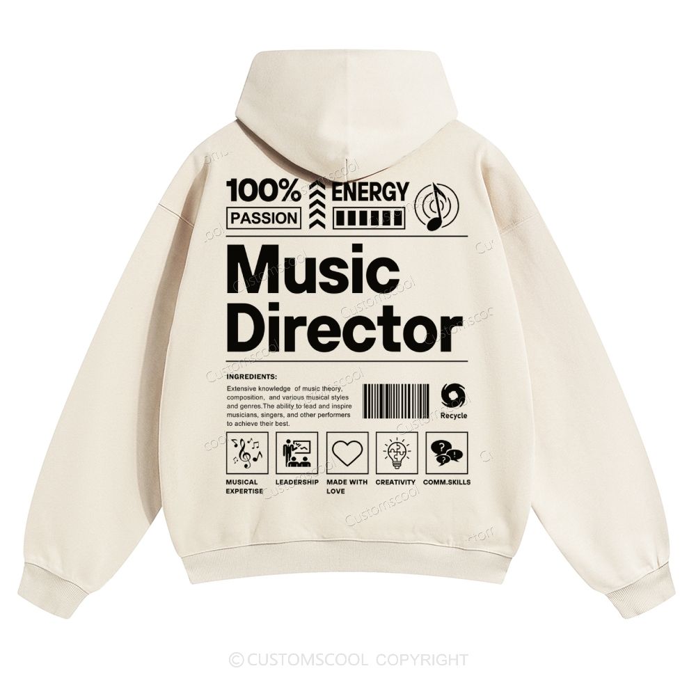 Music Director Solid Color Hoodie
