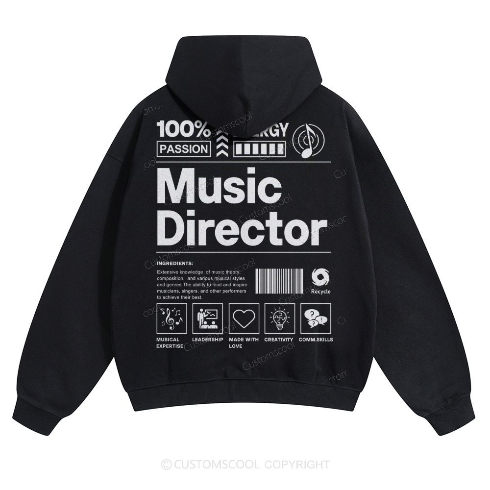 Music Director Solid Color Hoodie