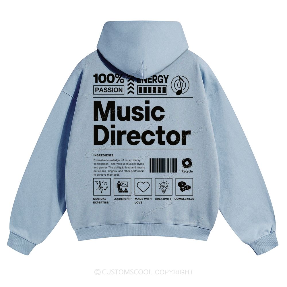 Music Director Solid Color Hoodie