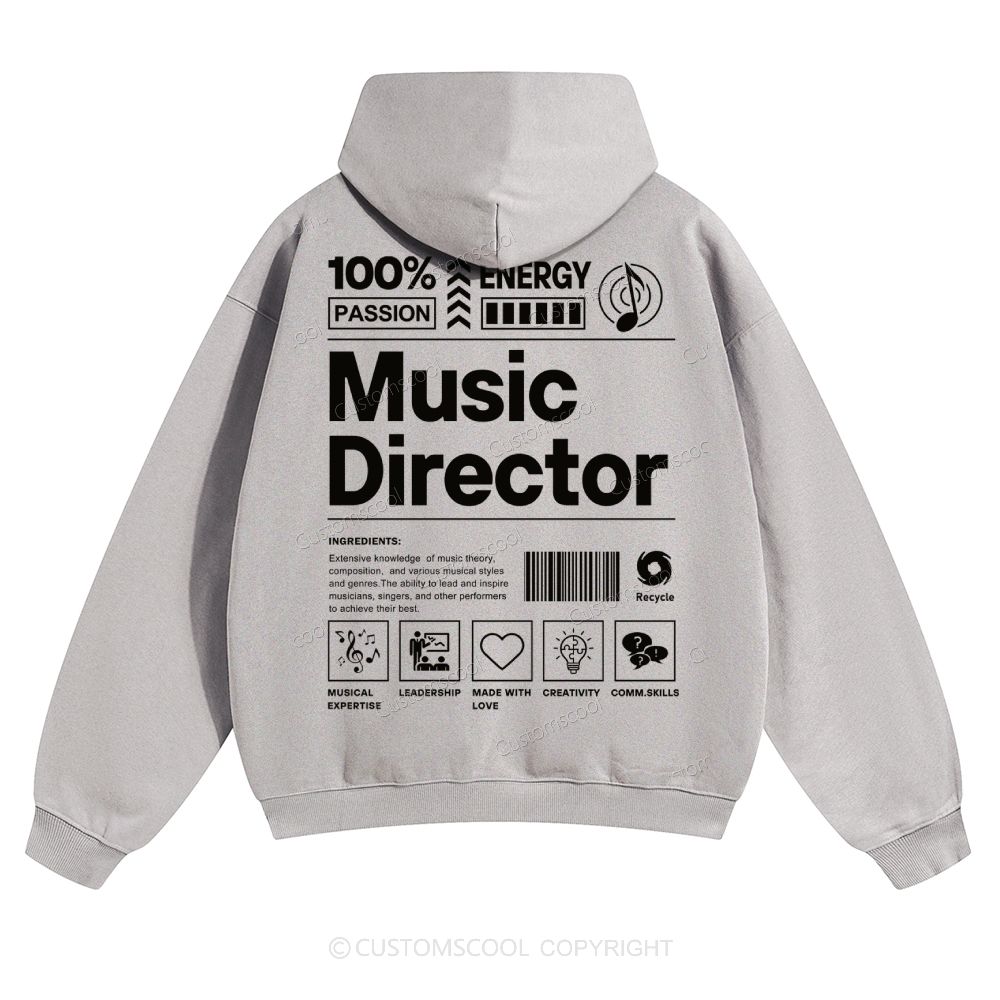 Music Director Solid Color Hoodie
