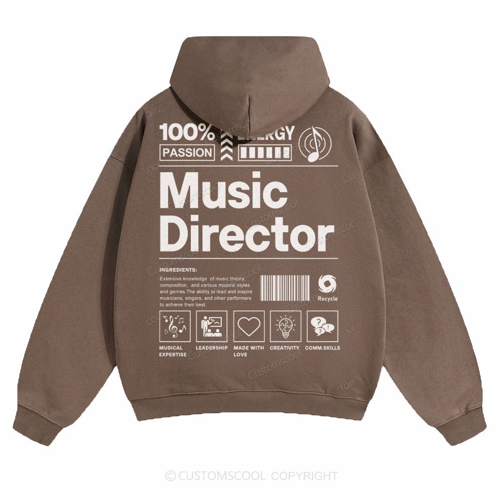 Music Director Solid Color Hoodie