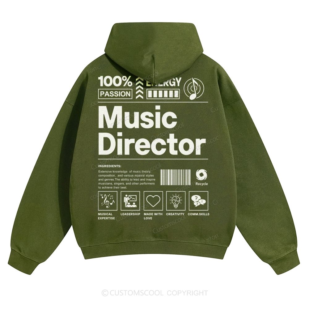 Music Director Solid Color Hoodie