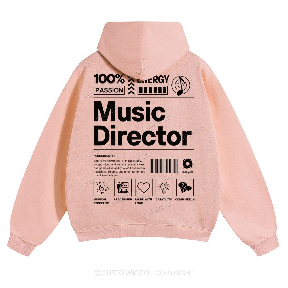 Music Director Solid Color Hoodie