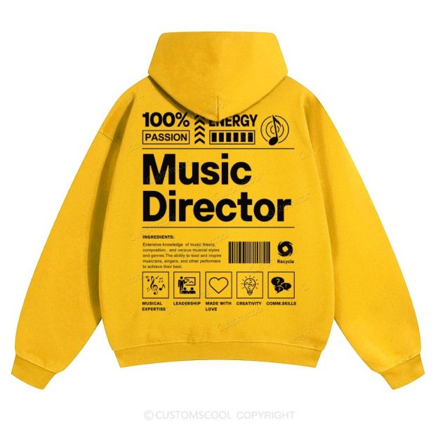 Music Director Solid Color Hoodie