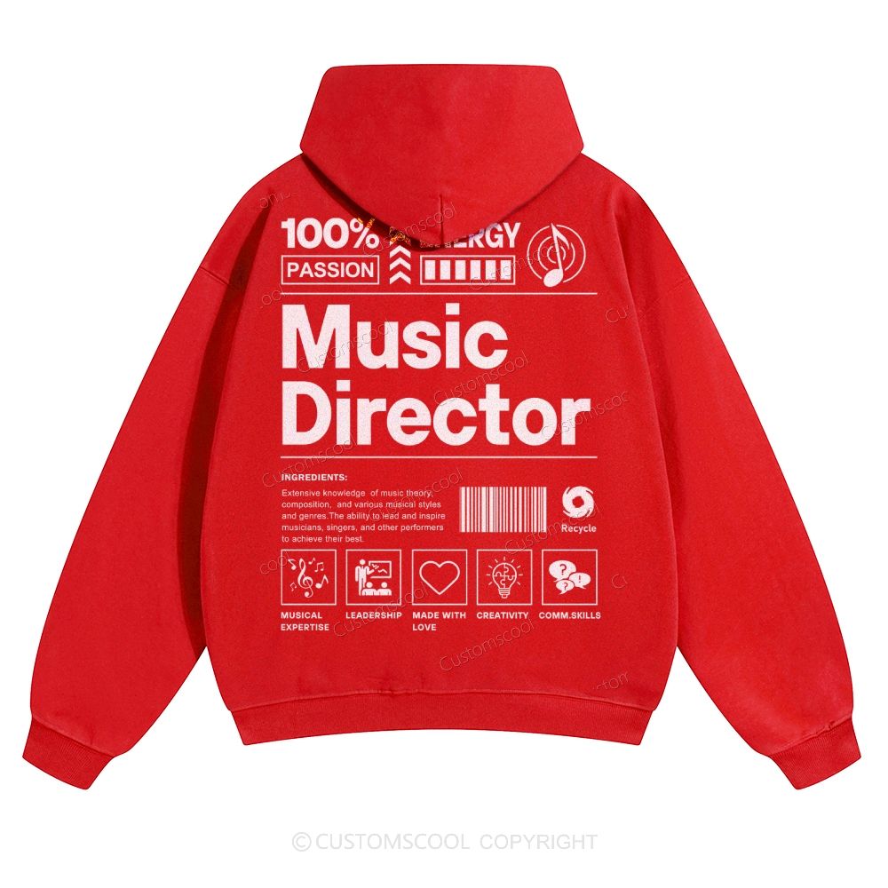 Music Director Solid Color Hoodie