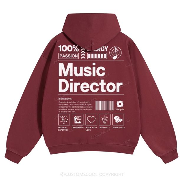 Music Director Solid Color Hoodie