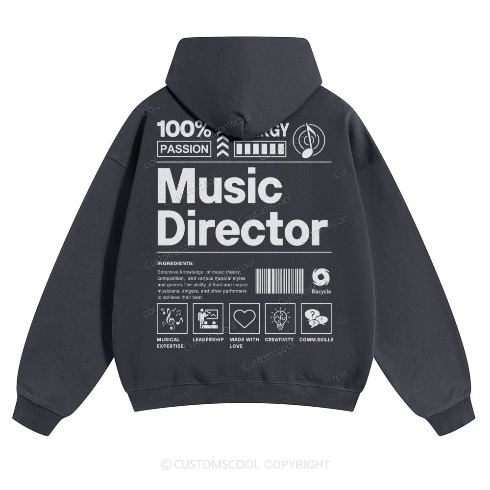 Music Director Solid Color Hoodie