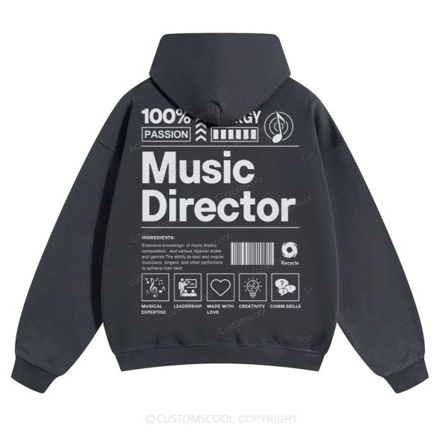 Music Director Solid Color Hoodie