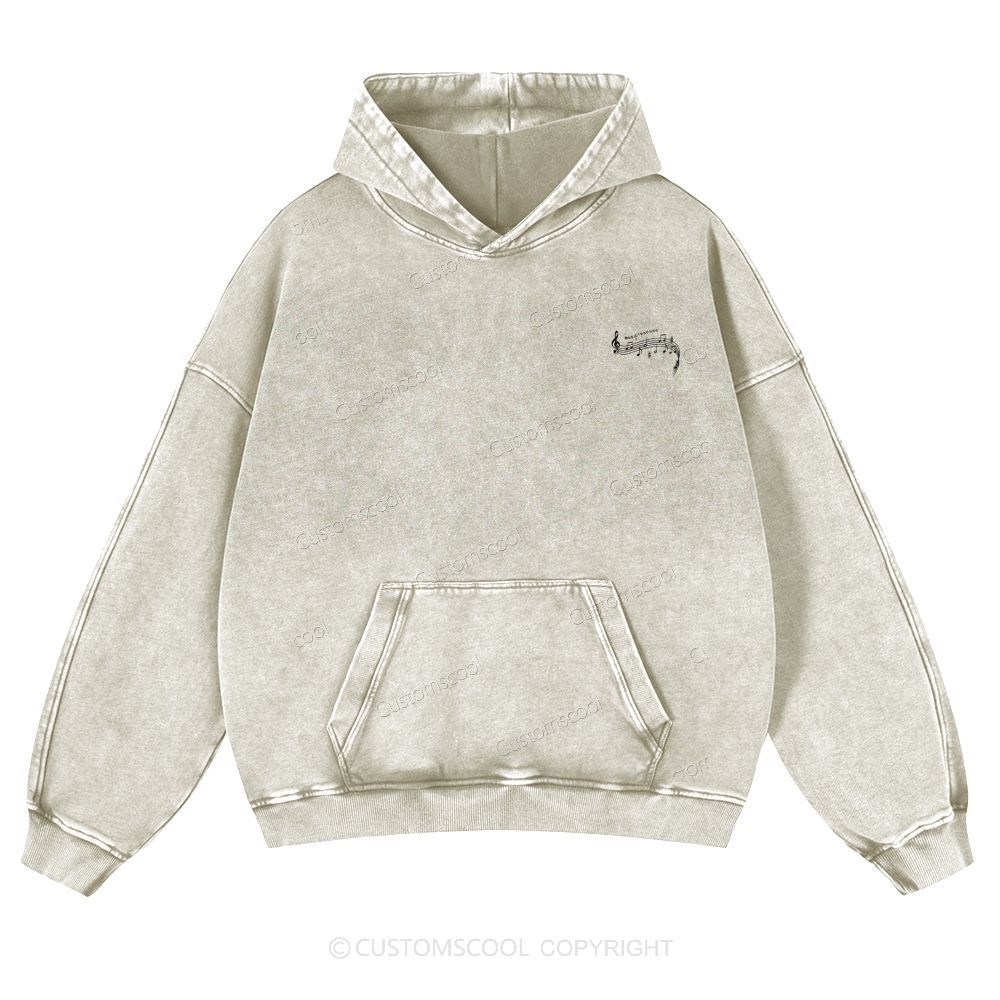 Music Teacher Casual Washed Hoodie