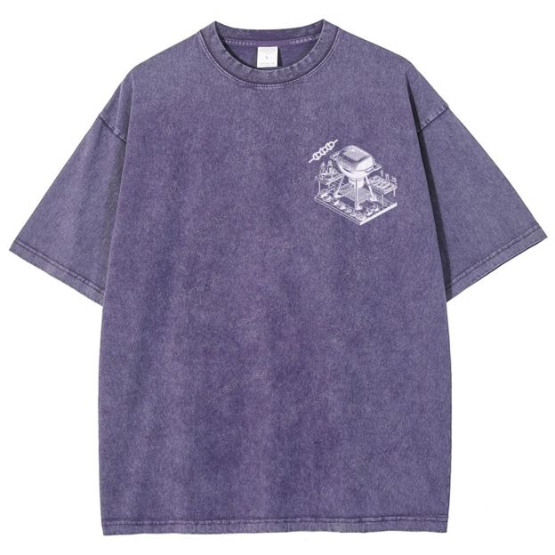 BBQ Unisex Fit Washed T-Shirt Customscool