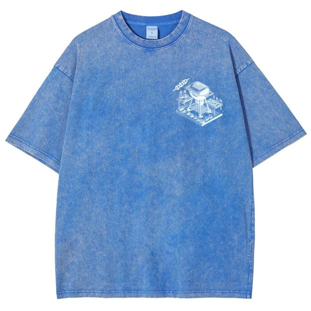 BBQ Unisex Fit Washed T-Shirt Customscool