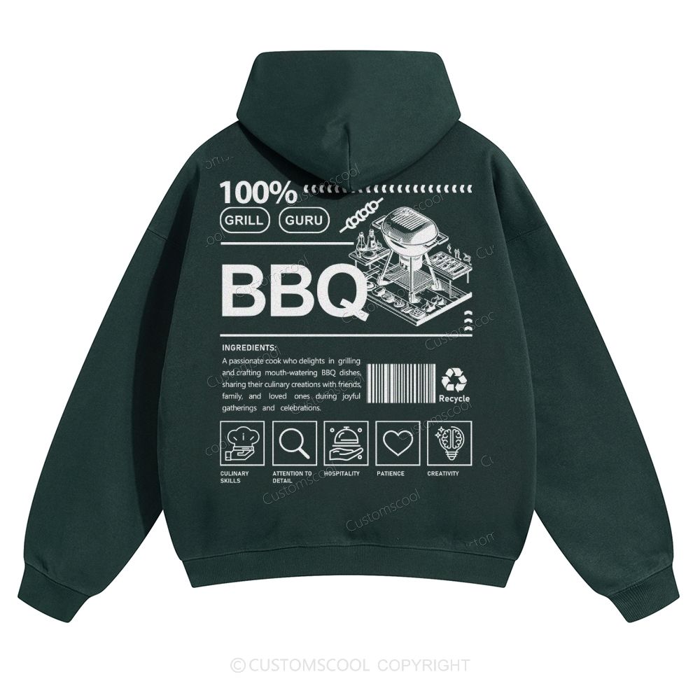 BBQ Solid Color Hoodie Customscool