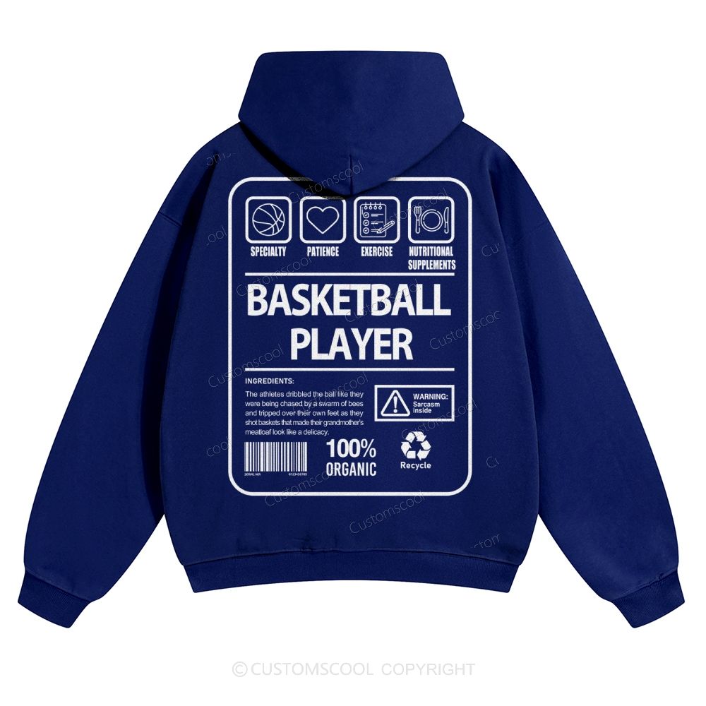 Basketball Player Solid Color Hoodie Customscool