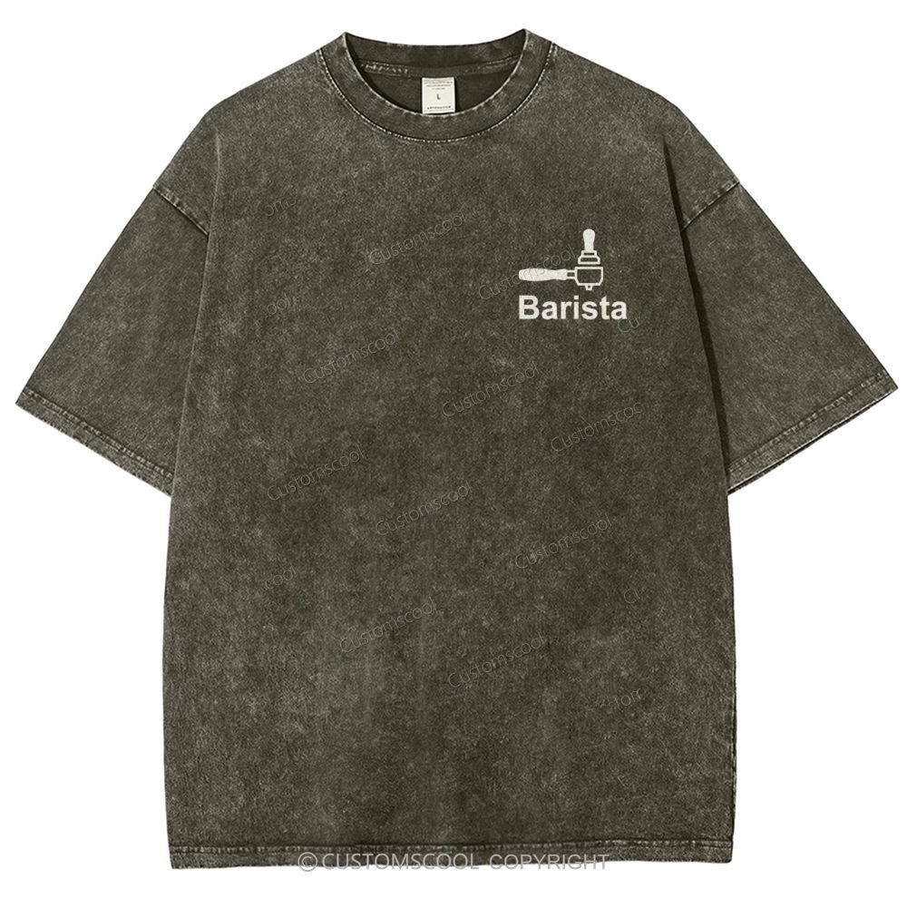 Barista Unisex Fit Washed T-Shirt Customscool