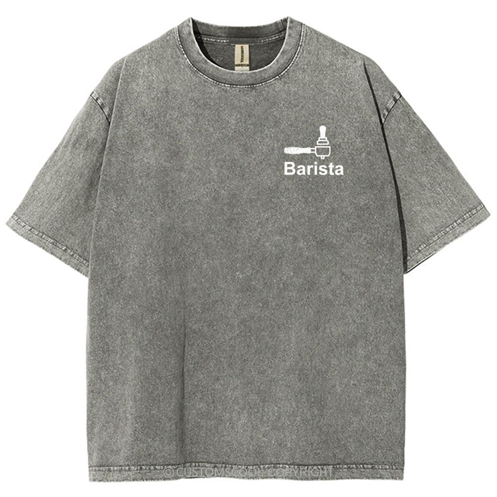 Barista Unisex Fit Washed T-Shirt Customscool