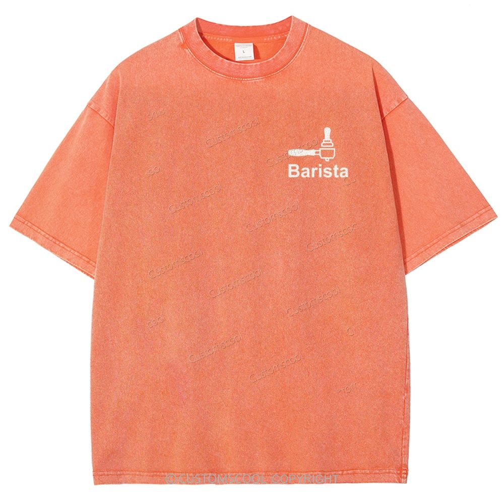 Barista Unisex Fit Washed T-Shirt Customscool