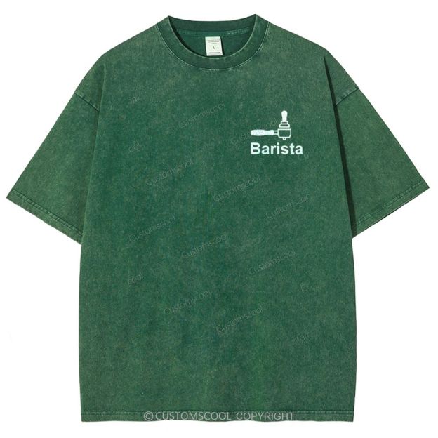Barista Unisex Fit Washed T-Shirt Customscool