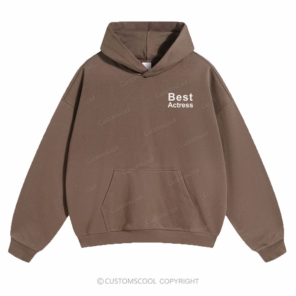 Best Actress Solid Color Hoodie Customscool