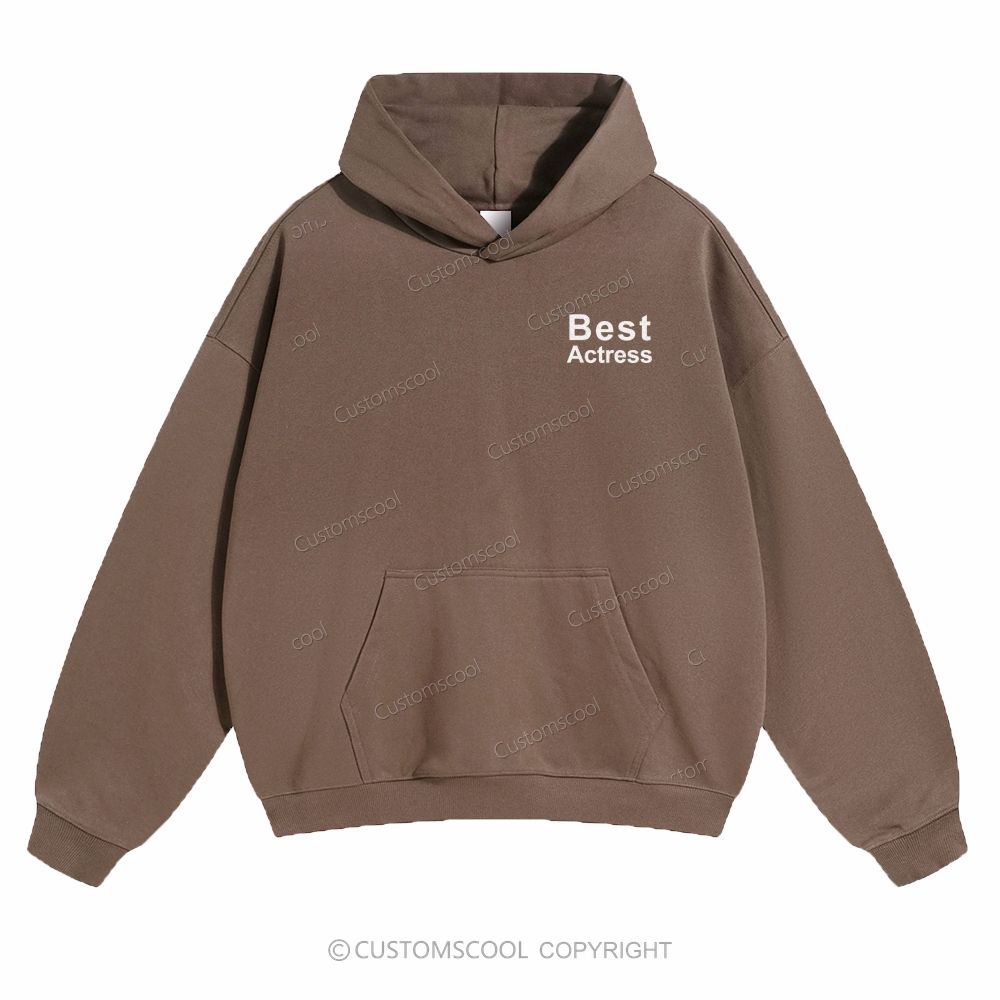 Best Actress Solid Color Hoodie Customscool