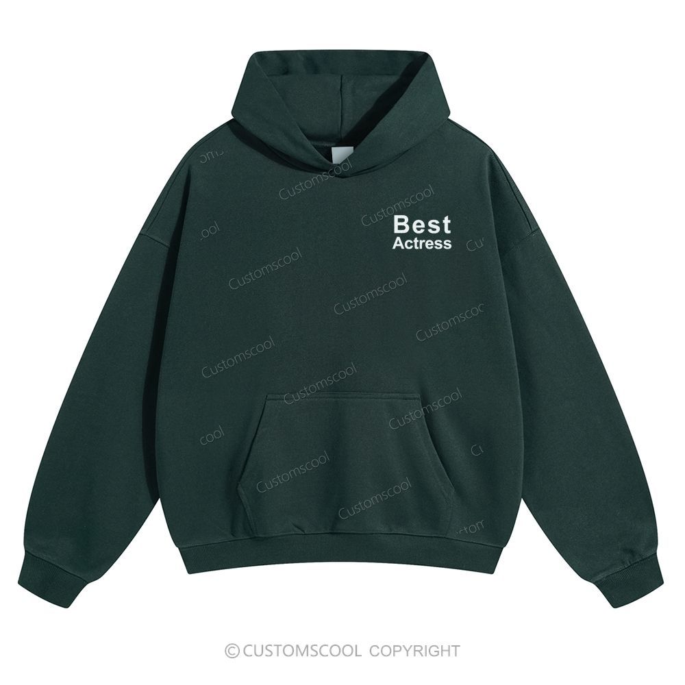 Best Actress Solid Color Hoodie Customscool