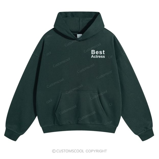 Best Actress Solid Color Hoodie Customscool
