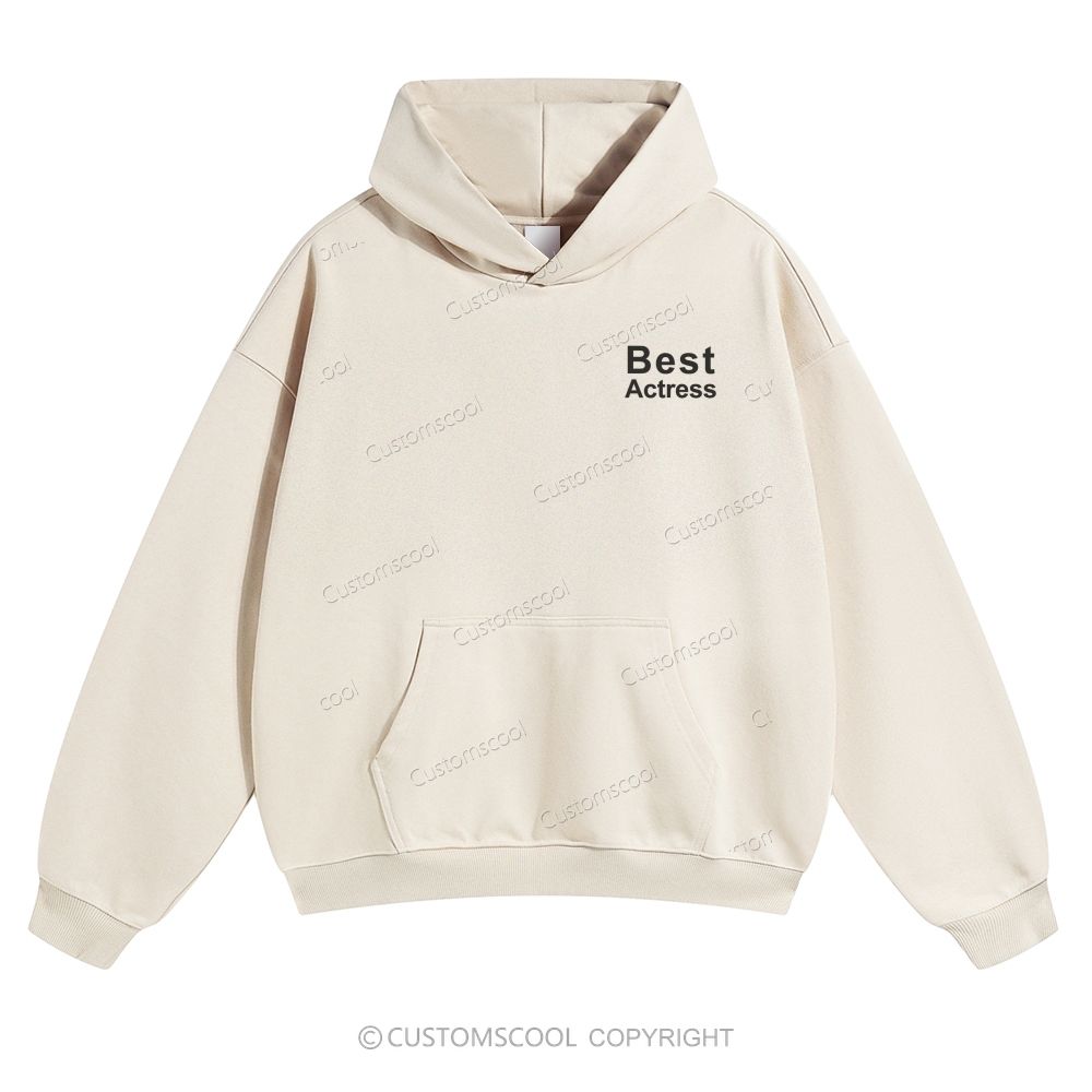 Best Actress Solid Color Hoodie Customscool
