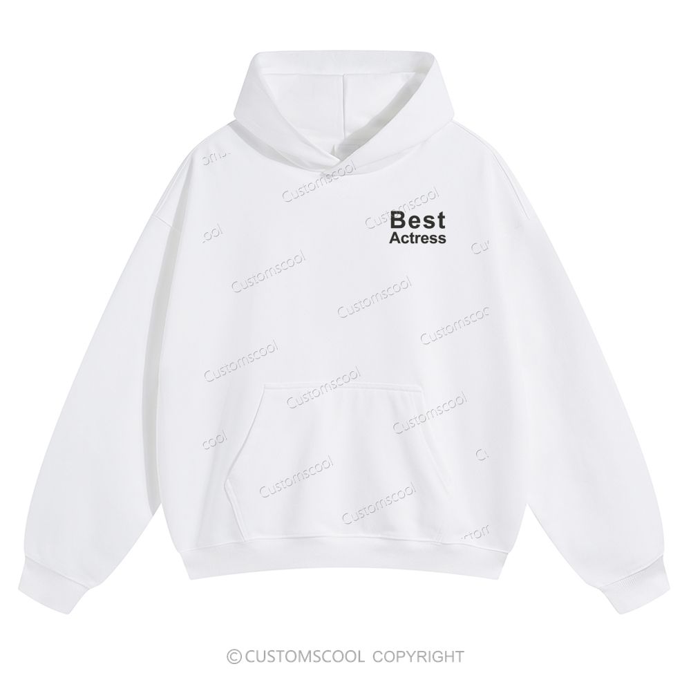 Best Actress Solid Color Hoodie Customscool