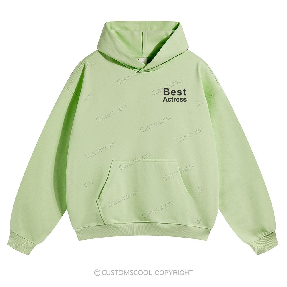 Best Actress Solid Color Hoodie Customscool