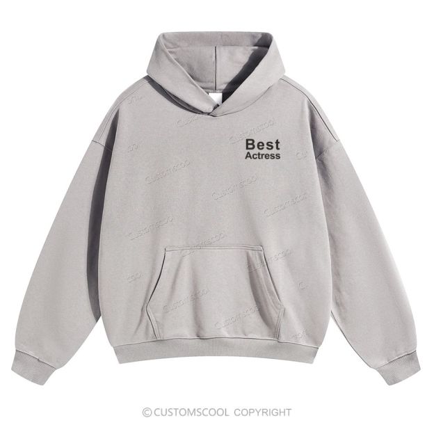 Best Actress Solid Color Hoodie Customscool