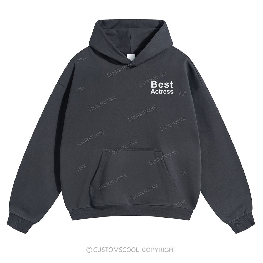 Best Actress Solid Color Hoodie Customscool