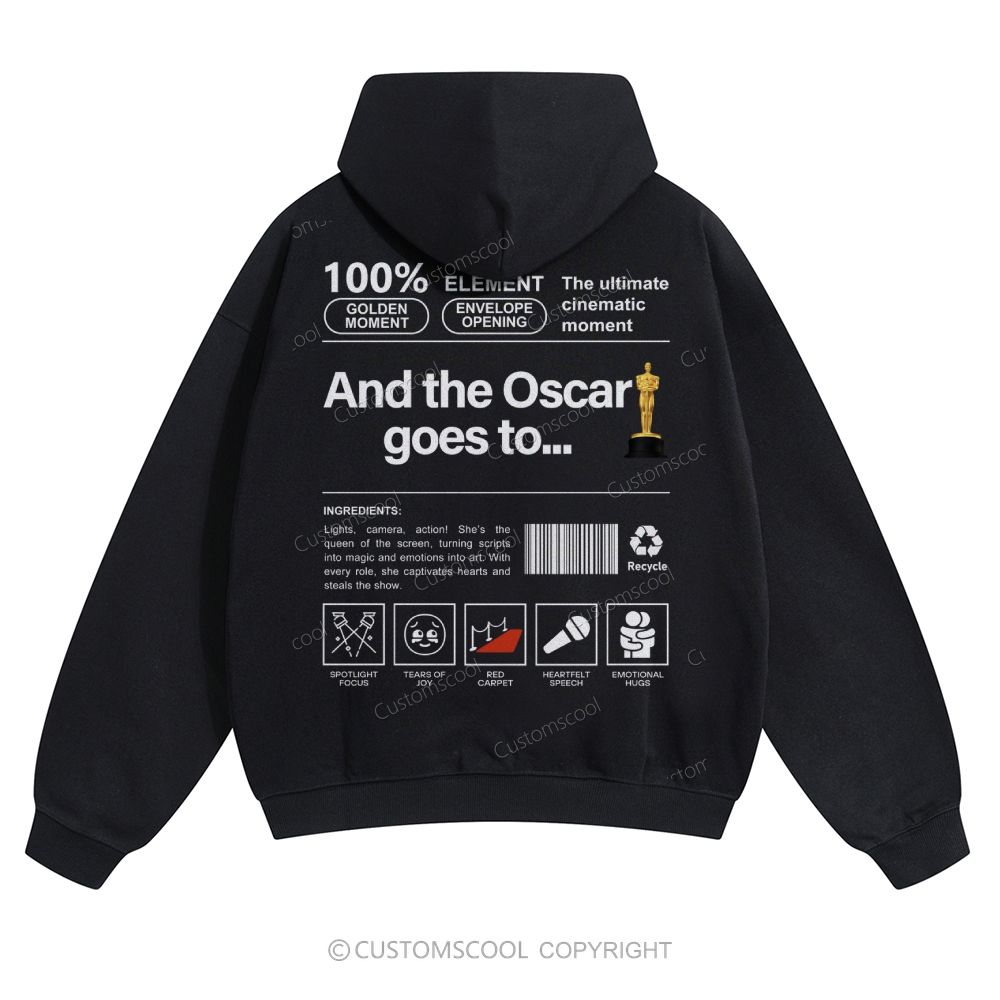 And the Oscar goes to... Solid Color Hoodie Customscool
