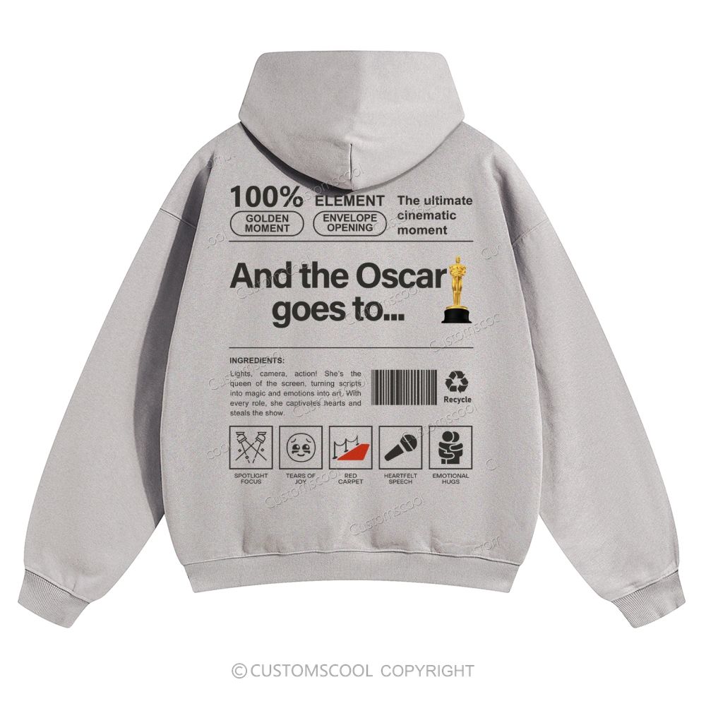 And the Oscar goes to... Solid Color Hoodie Customscool