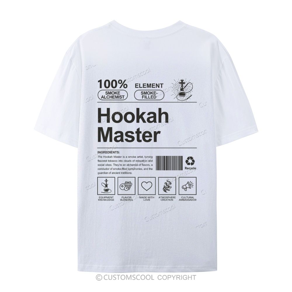 Hookah Master Casual Short Sleeve T-Shirt Customscool