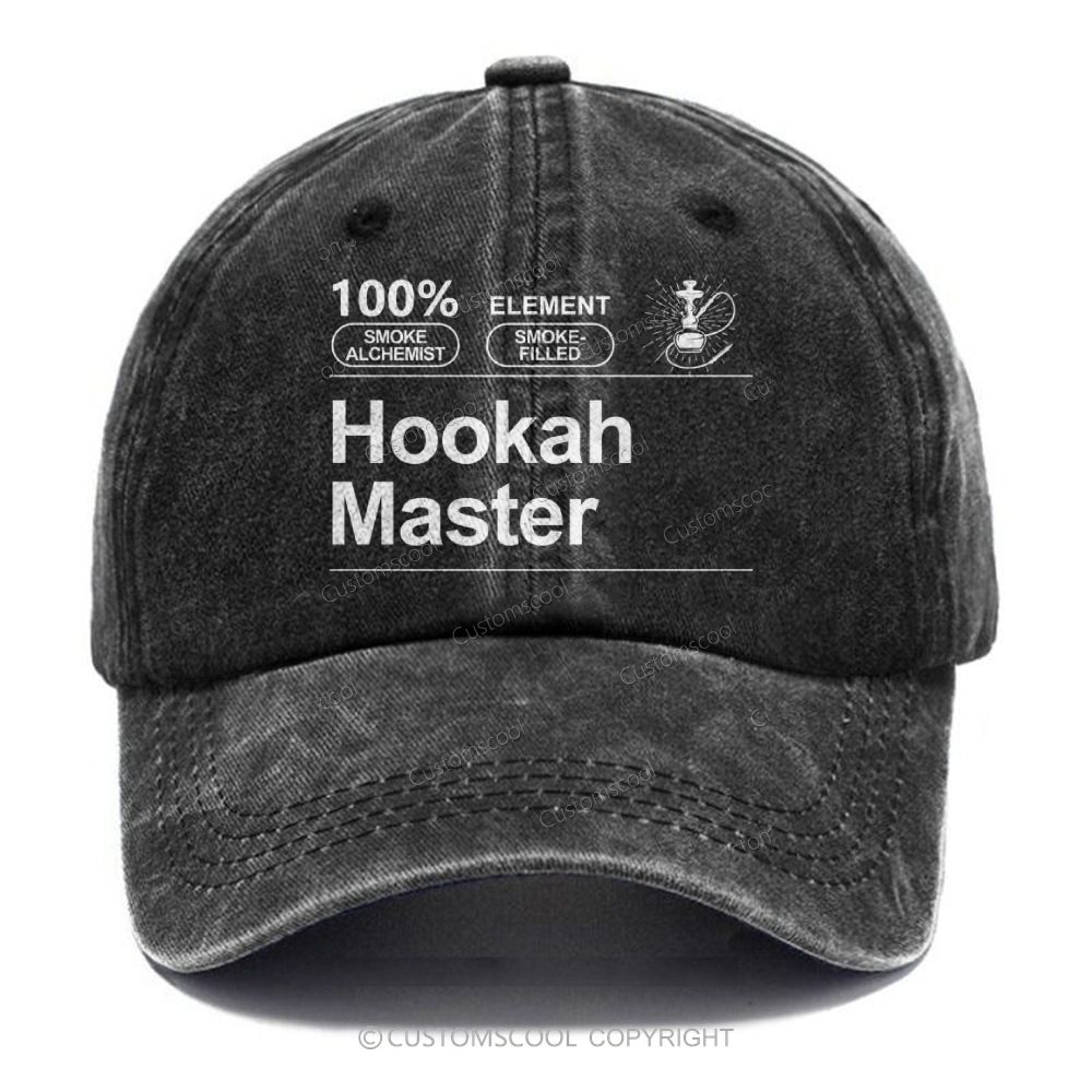 Hookah Master  Unisex Vintage Casual Washed Cap Customscool