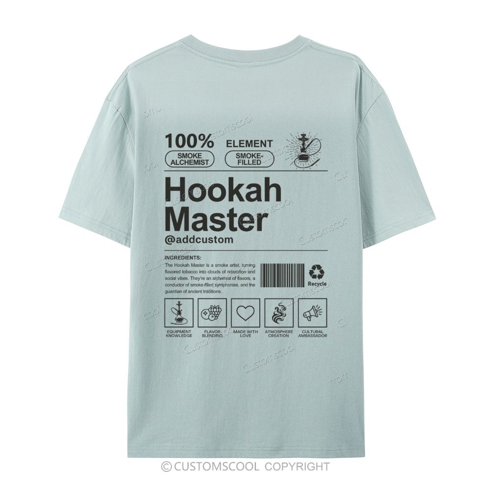 Hookah Master Addcustom Casual Short Sleeve T-Shirt Customscool