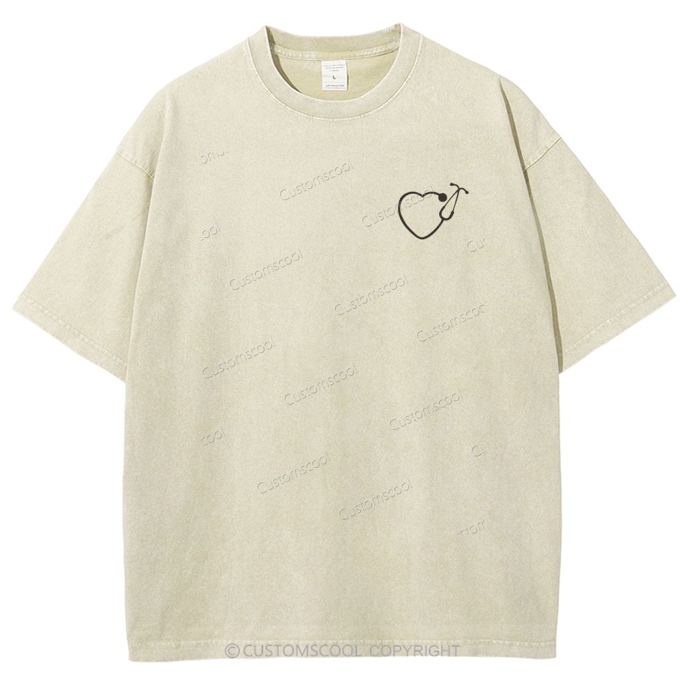 Cardiac Surgeon Unisex Fit Washed T-Shirt Customscool