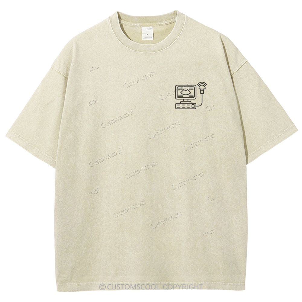Ultrasonography Technologist Unisex Fit Washed T-Shirt Customscool