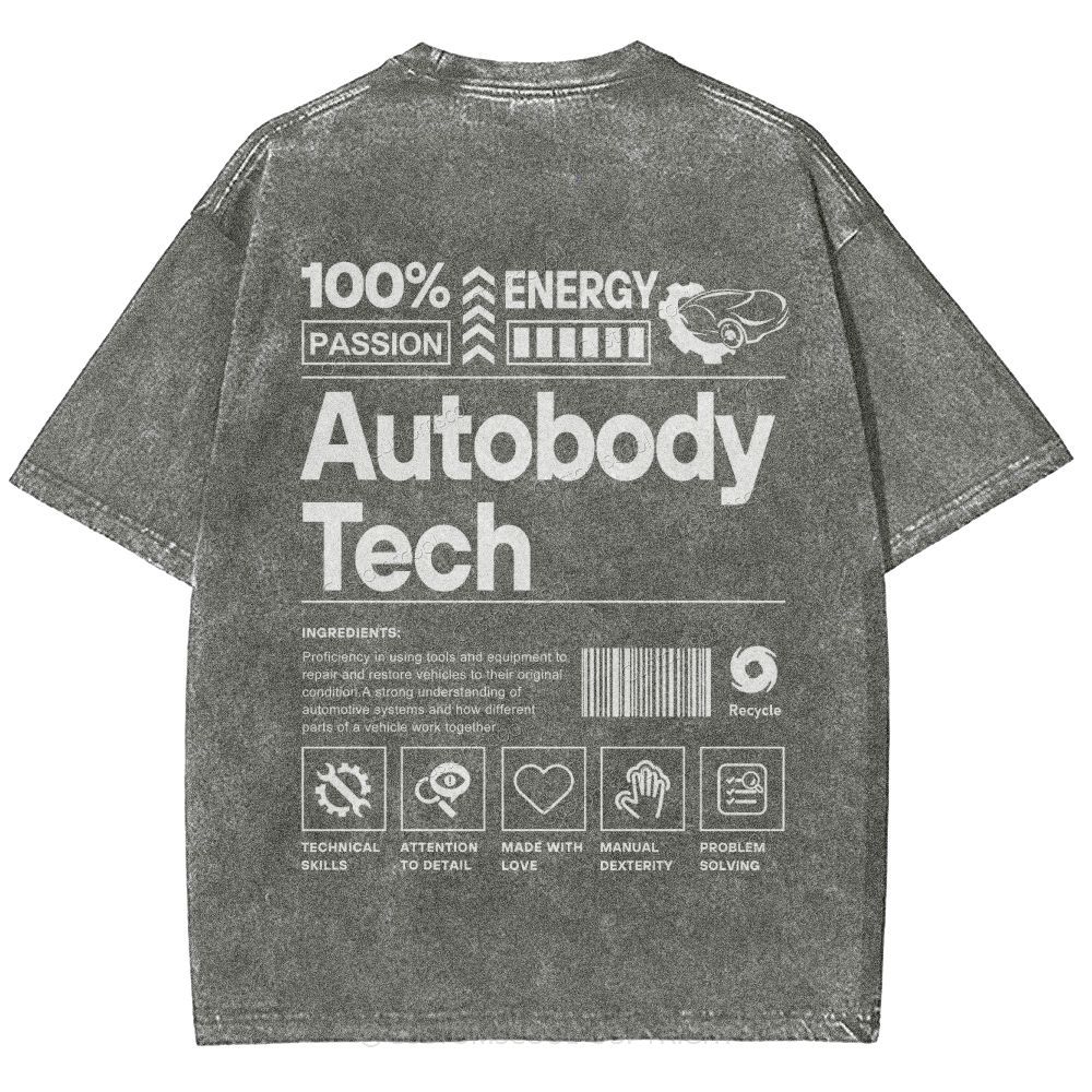Autobody Tech Unisex Fit Washed T-Shirt