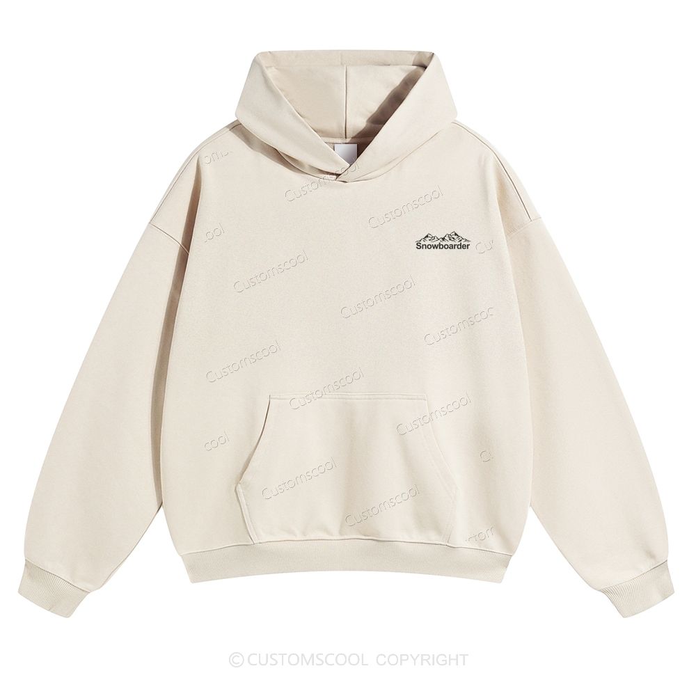 Snowboarder Solid Color Hoodie Customscool