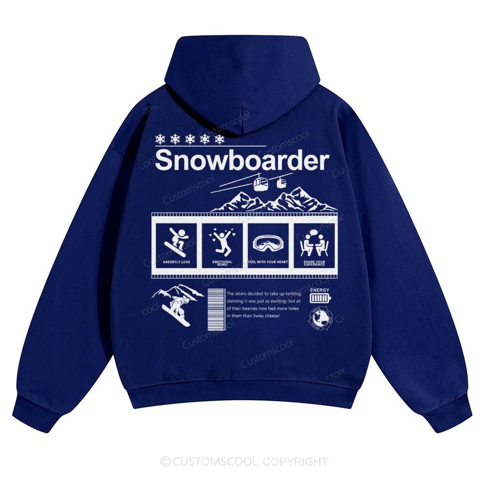 Snowboarder Solid Color Hoodie Customscool