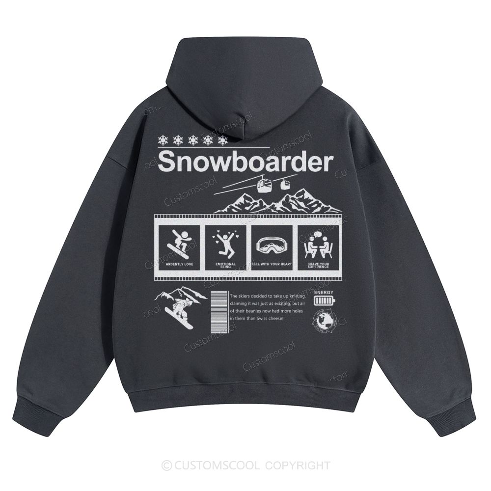 Snowboarder Solid Color Hoodie Customscool