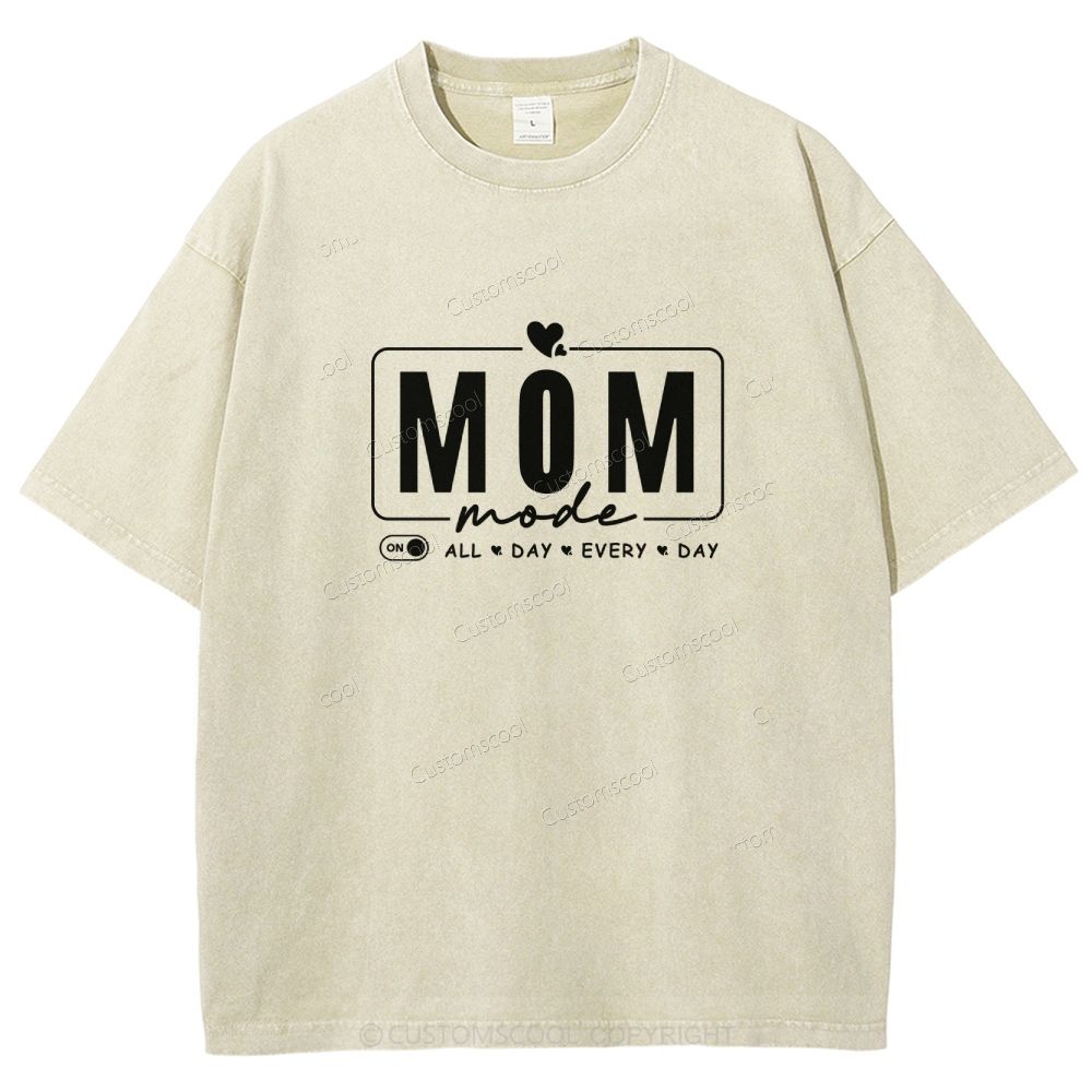 Mom Mode Unisex Fit Washed T-Shirt