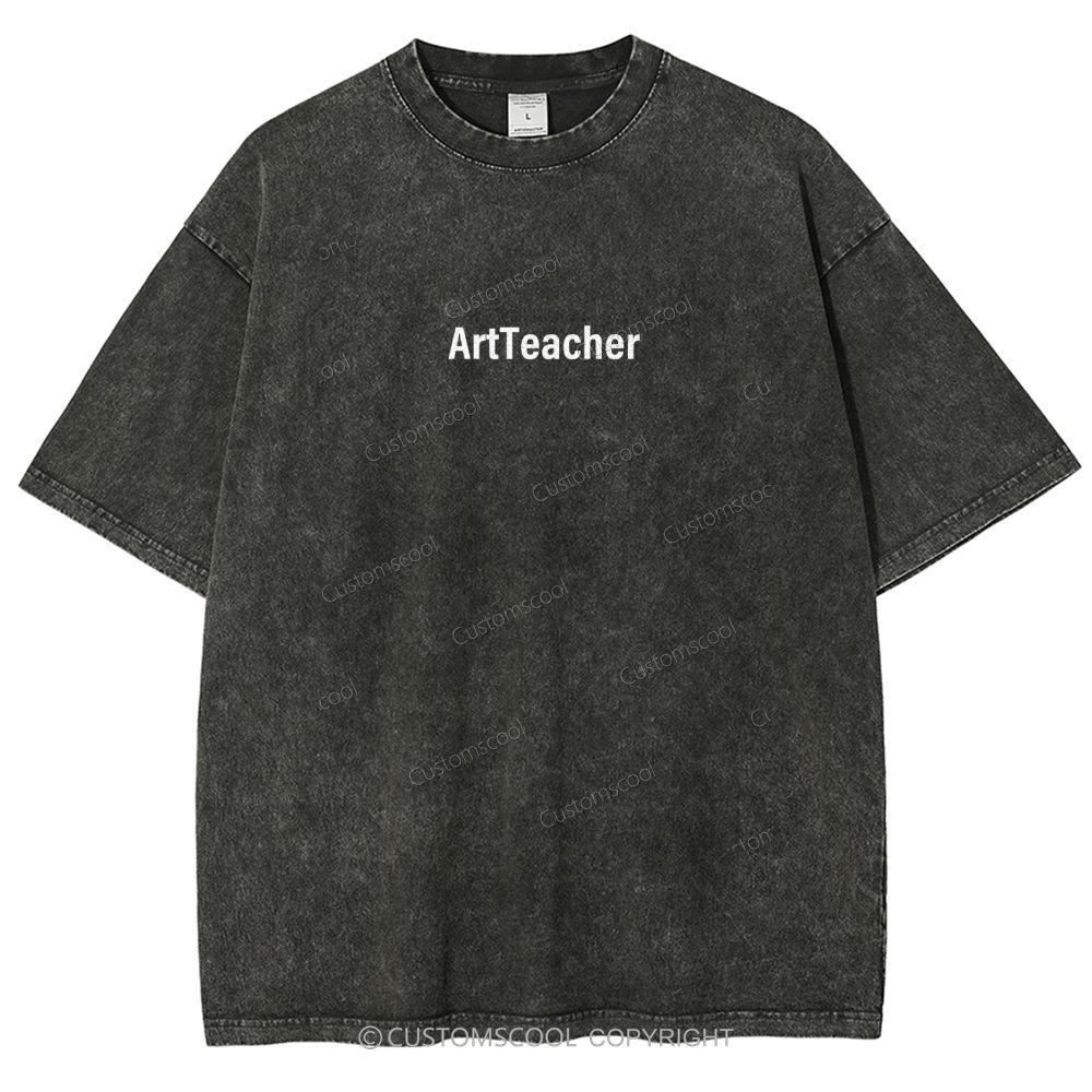 Art Teacher Unisex Fit Washed T-Shirt Customscool