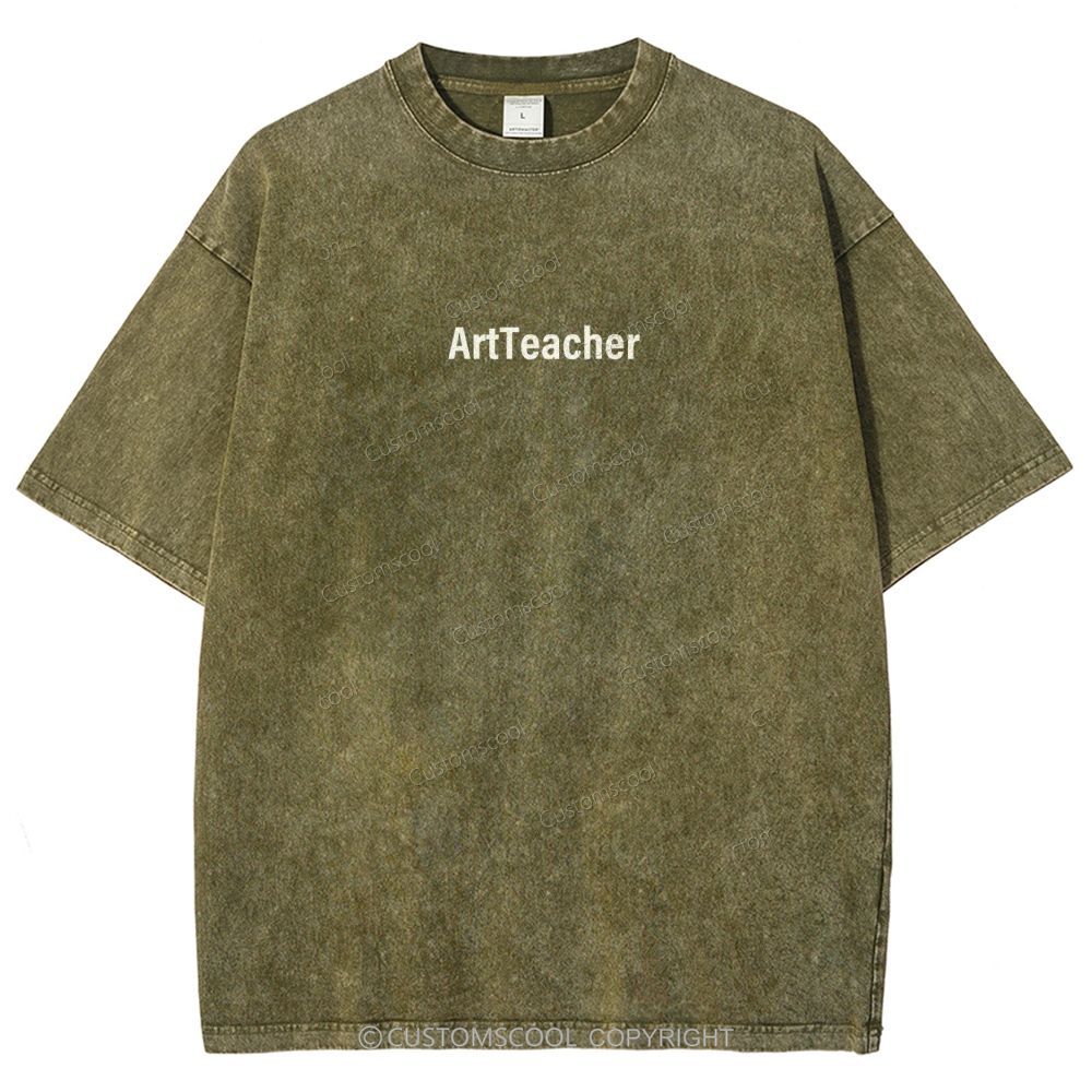 Art Teacher Unisex Fit Washed T-Shirt Customscool