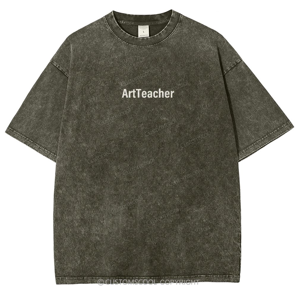 Art Teacher Unisex Fit Washed T-Shirt Customscool