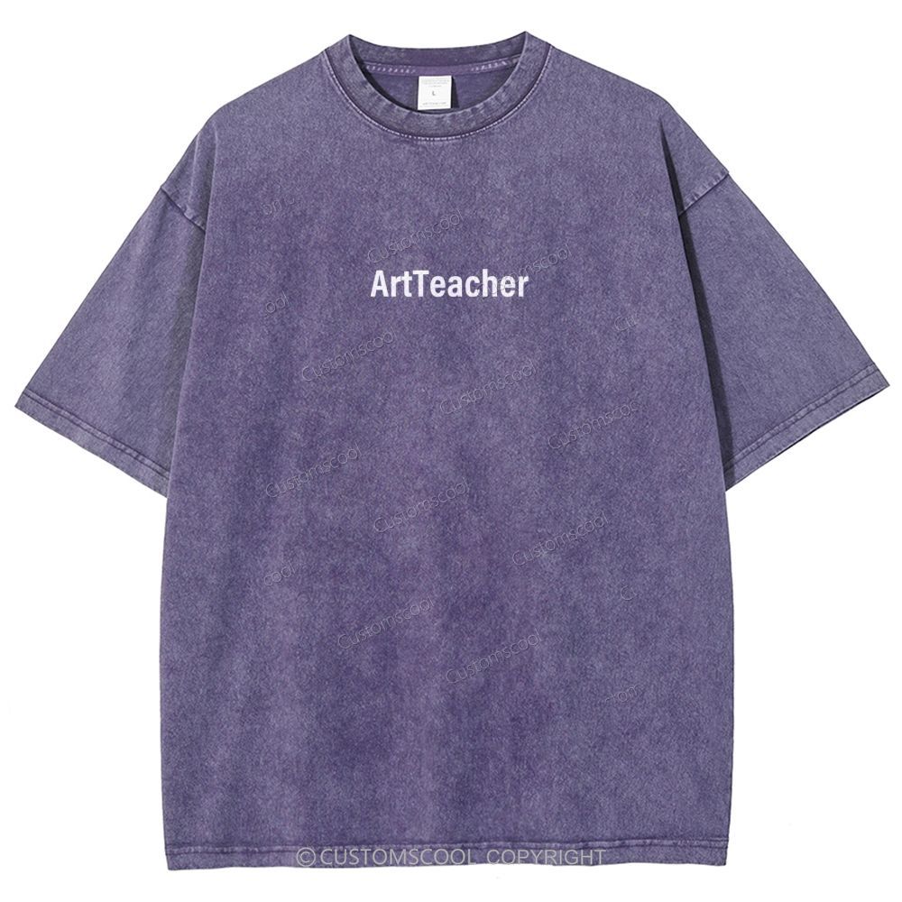 Art Teacher Unisex Fit Washed T-Shirt Customscool