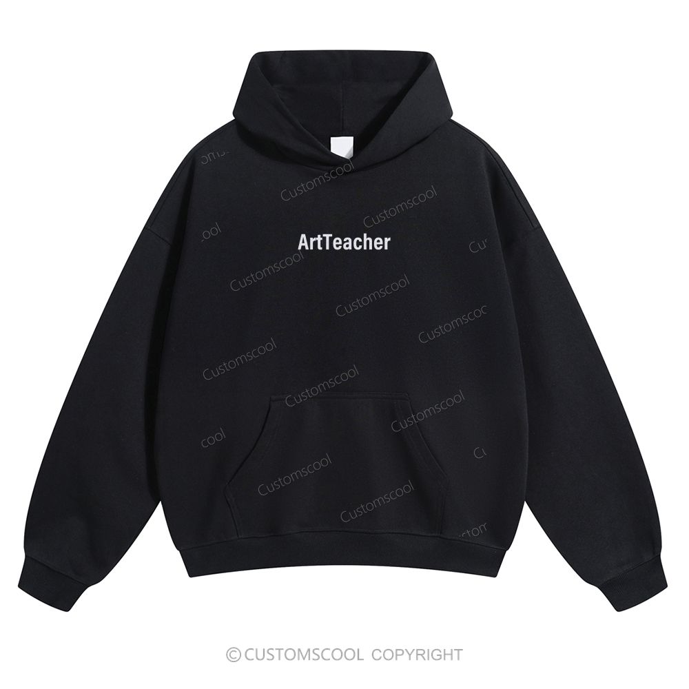 Art Teacher Solid Color Hoodie Customscool