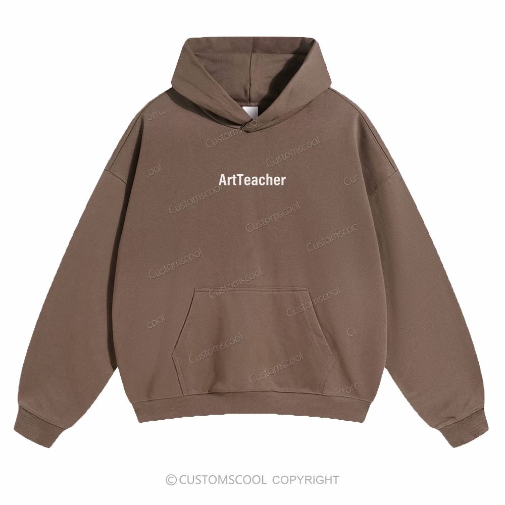 Art Teacher Solid Color Hoodie Customscool