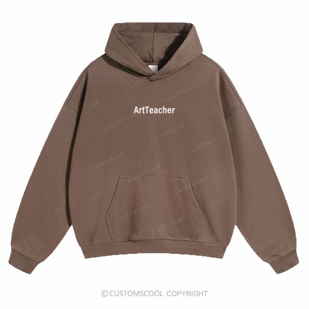 Art Teacher Solid Color Hoodie Customscool